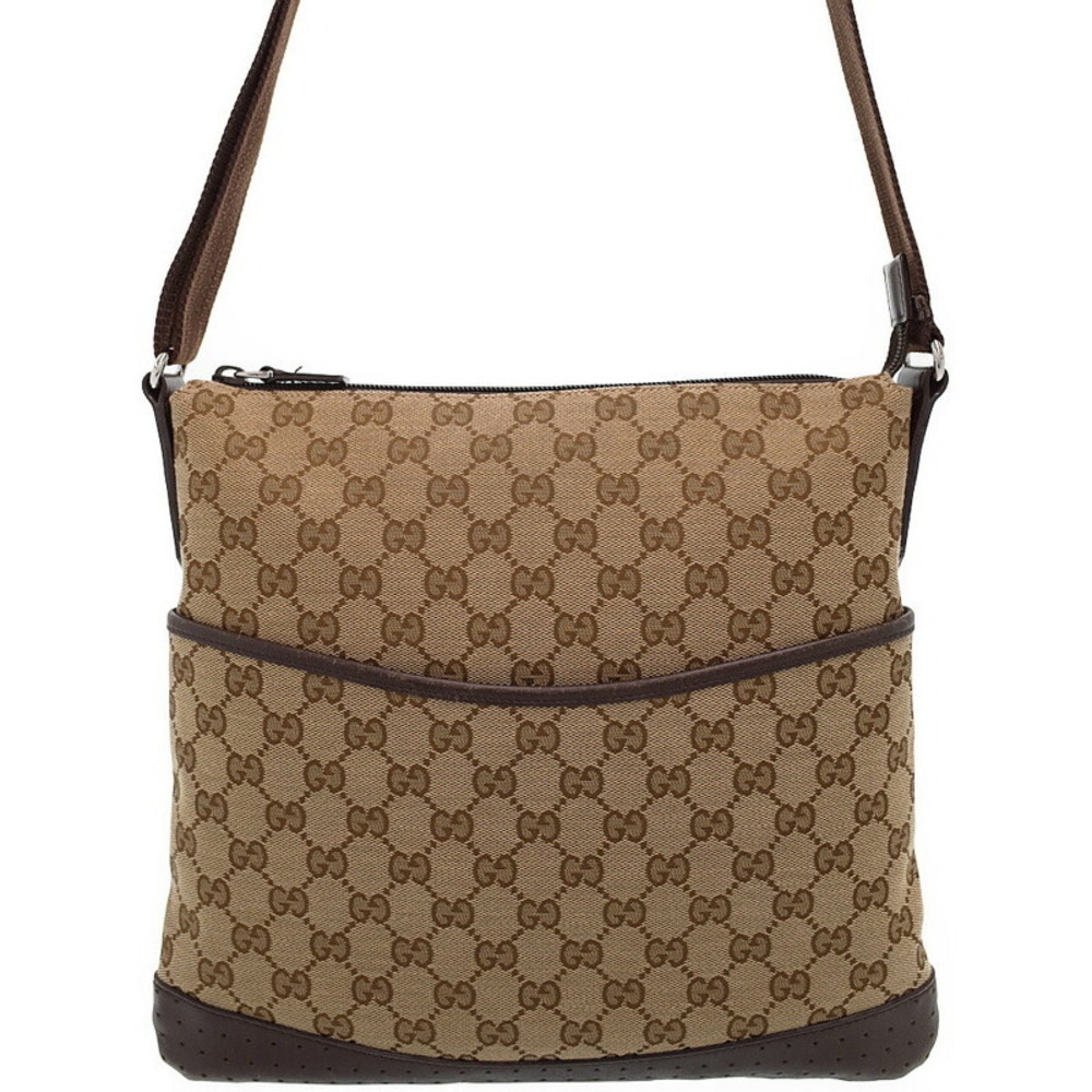 Gucci Brown canvas bag messenger GG - Picture 2 of 9